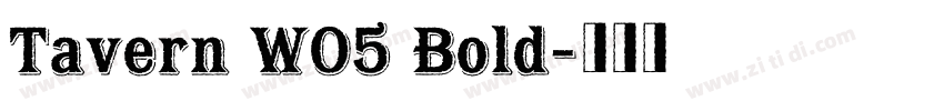 Tavern W05 Bold字体转换